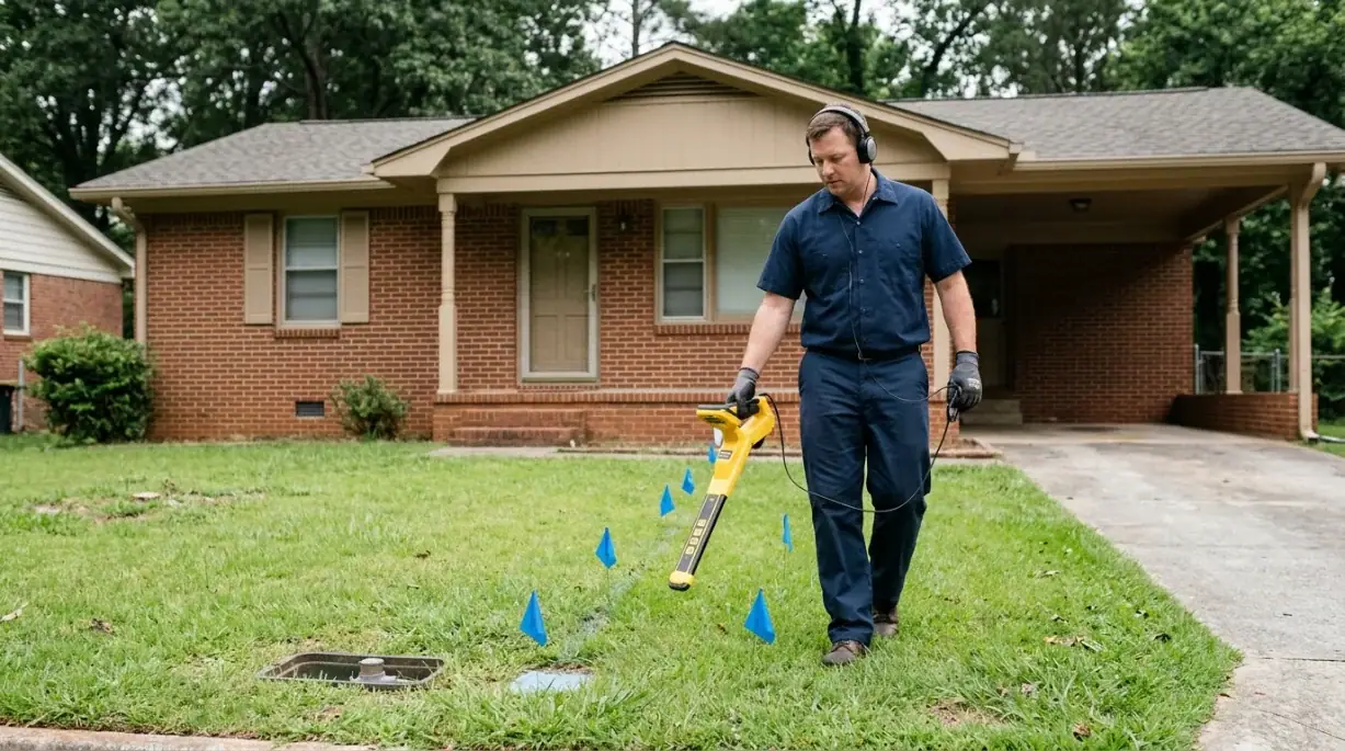 Leak detection service area map for the 30008 ZIP code in Marietta, Georgia