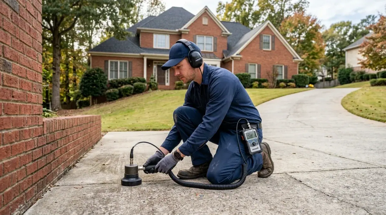 Leak detection service area map for the 30064 ZIP code in Marietta, Georgia